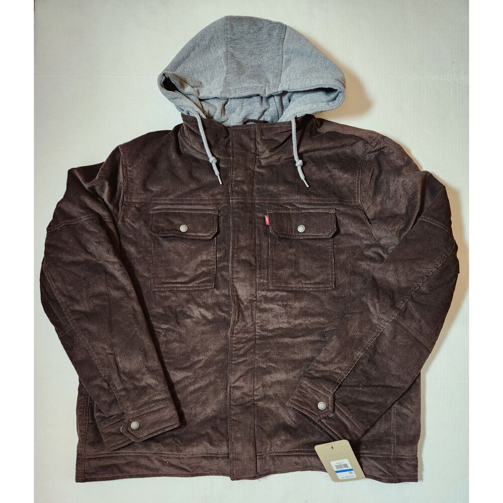 Levi’s Corduroy Hooded Jacket Men’s XL Brown